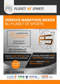 Verhuis Marathon Weken bij hoofdsponsor Planet of Sports