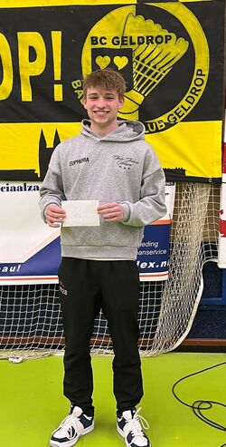 Jamie Hendriks pakt tweede plaats op Geldrop toernooi Jamie Hendriks pakt tweede plaats op Geldrop toernooi